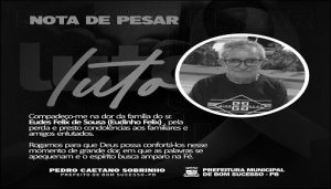 DECRETO LUTO OFICIAL PELA MORTE EX VEREADOR E PRESIDENTE DA CÂMARA MUNICIPAL EUDES FÉLIX DE SOUZA